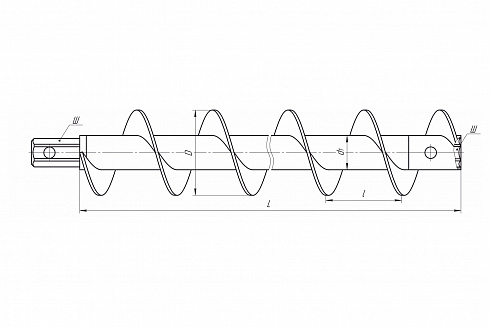 Шнек ШБ-62 L-1500 мм Ш17 фото