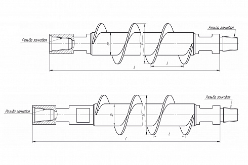 Шнек ШБ-92 L-1000 мм З-34 Пр фото